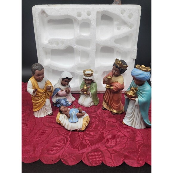 Vintage Homco Little Ones Nativity Set 6 Figurines Home Interiors #57076 - Picture 10 of 13